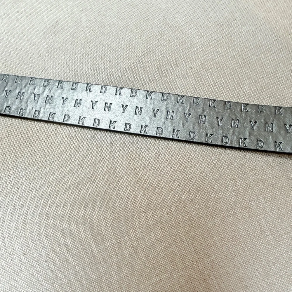 DKNY Donna Karan Metallic Tipped Belt Silver L